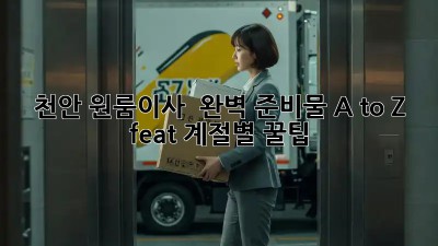천안 원룸이사 📦 완벽 준비물 A to Z (feat. 계절별 꿀팁)