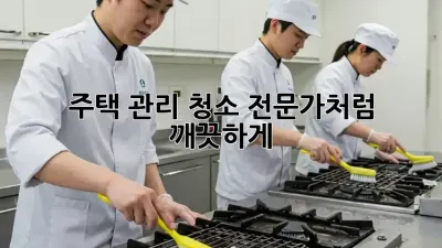 주택 관리 청소: 전문가처럼 깨끗하게!