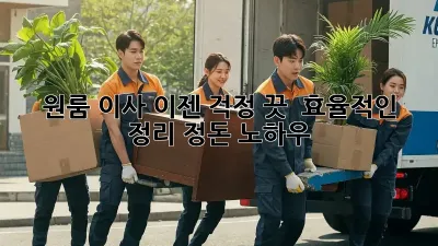 원룸 이사, 이젠 걱정 끗! ✨ 효율적인 정리 정돈 노하우